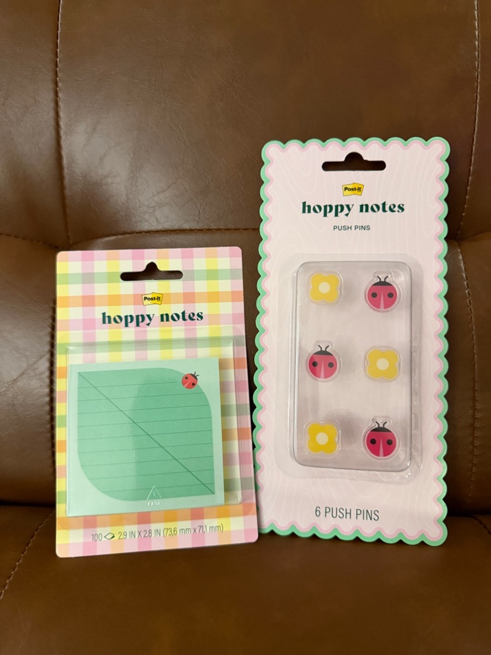 Post-it Hoppy Notes Ladybug Sticky Notes & Push Pins Sets